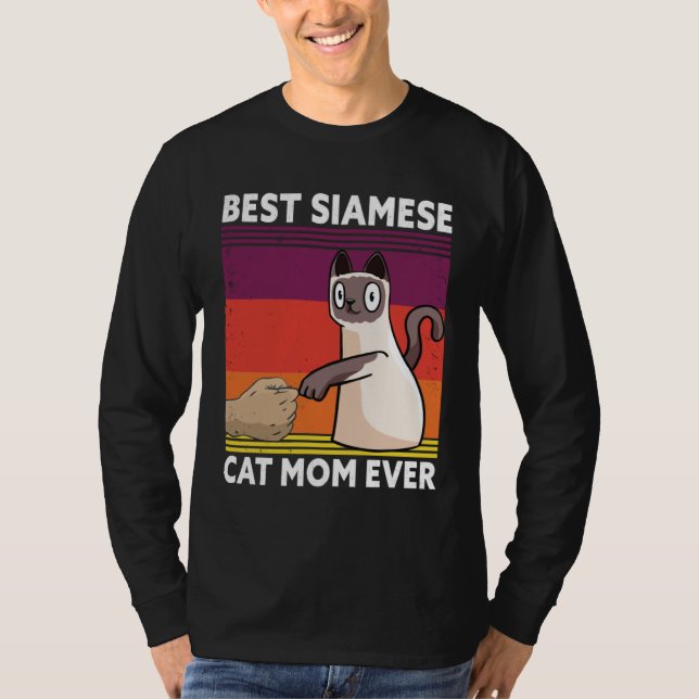 Best Siamese Cat Mom Ever  Cat T-Shirt (Front)