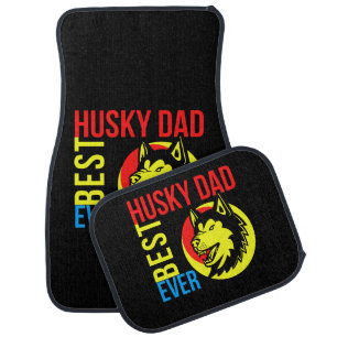 Best Siberian Husky Dad Ever, Dog Dad  Car Floor Mat