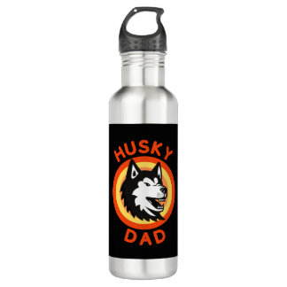 Best Siberian Husky Dad, Husky Dog Lovers Gift Stainless Steel Water Bottle