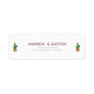 Best Simple elegant couple return adress label