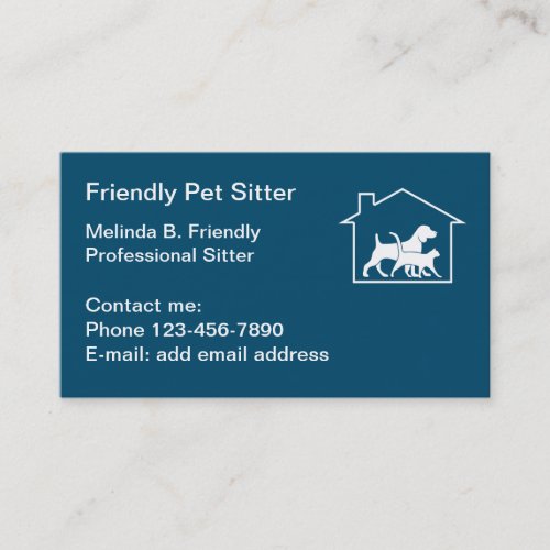 Best Simple Pet Sitter Business Card