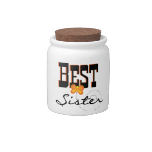 Best Sister Butterfly Gifts Candy Jar