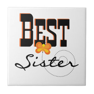 Best Sister Butterfly Gifts Tile