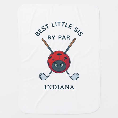 Best Sister By Par Golf Bug Baby Shower Baby Blanket