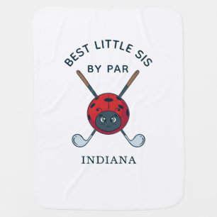 Best Sister By Par Golf Bug Baby Shower Blanket