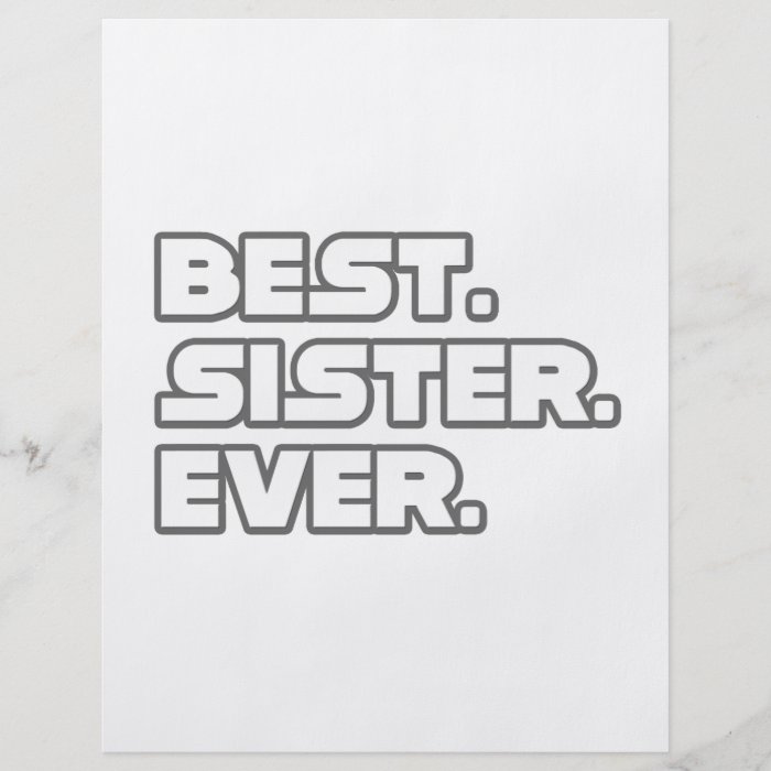 Best Sister Ever Full Color Flyer