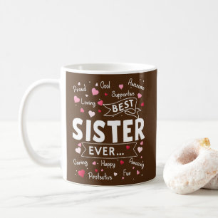 Best Sister Ever Funny First Time Sister Mothers Coffee Mug