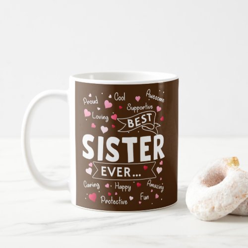 Best Sister Ever Funny First Time Sister Mothers Coffee Mug