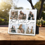 'Best Sister Ever' Keepsake Photo Collage Plaque<br><div class="desc">Let your sister know how much she means to you with this keepsake gift photo collage plaque. Design features 6 of your favorite pictures of you and your sister,  script text that reads 'Best Sister Ever' and name/s. Perfect gift for your sibling for Christmas,  Birthdays or Just because... !</div>
