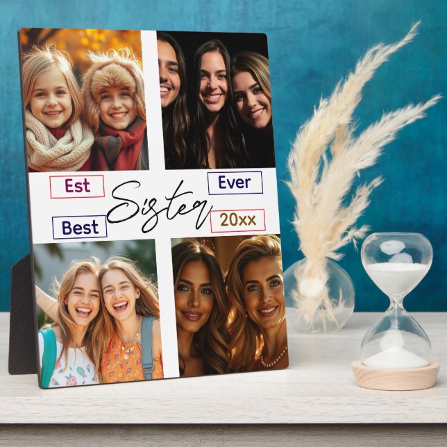 Best Sister Ever Personalized Journal with Custom  Plaque (Side)