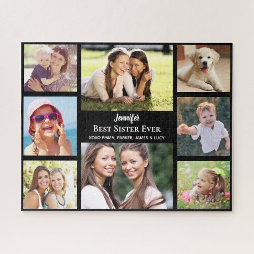 Best Sister Ever Personalized Photo Collage Jigsaw Puzzle