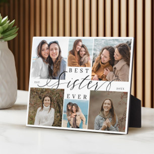 Best Sister Ever Personalized Photo Collage Plaque