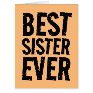 BEST SISTER EVER PINK BIGGEST GREETING CARD