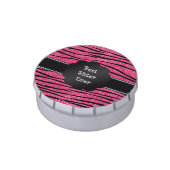 Best sister ever pink glitter zebra stripes jelly belly candy tin (Side)