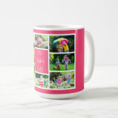 Best Sister Ever Pink Photo Collage Coffee Mug (Front Right)