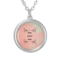 Best Sister Ever Silver Plated Necklace