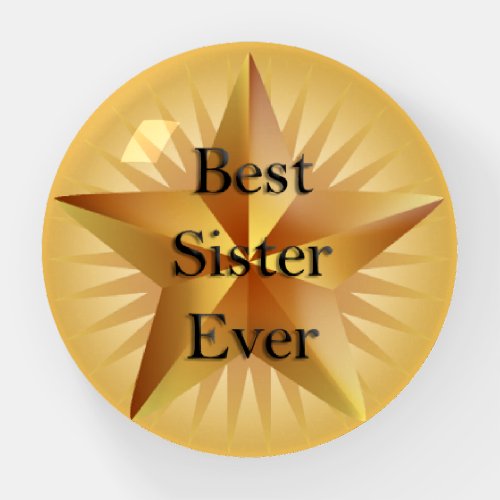 Best Sister Ever Star Paperweight