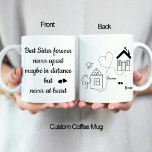 Best Sister Forever Trendy Long Distance Love Mug<br><div class="desc">This is a trendy Best Sister Forever Coffee Mug for long distance relationship. with Customizable name and a quote on front.</div>