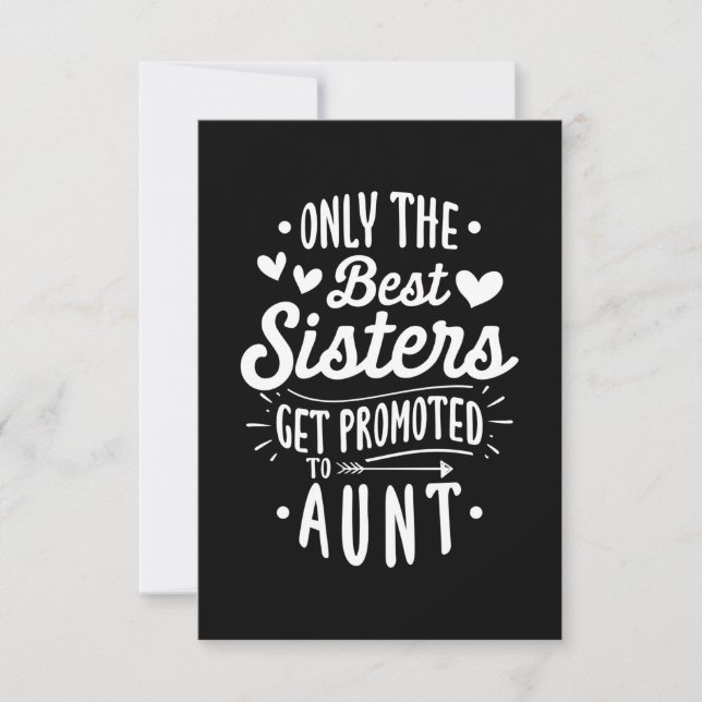 Best Sister Get Promoted To Aunt RSVP Card (Front)