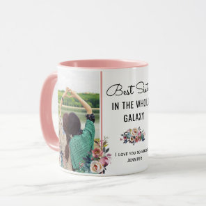 Best Sister in Galaxy Chic Sis Birthday Gift Photo Mug