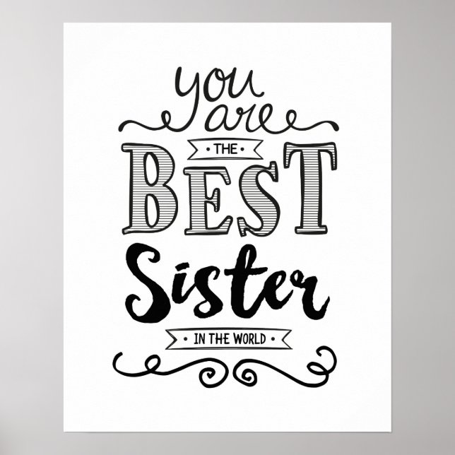 Best Sister in the World Art Print (Front)