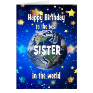 Best Sister In The World Birthday Cards