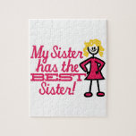 Best Sister Jigsaw Puzzle<br><div class="desc">Let your imagination run wild with all of the possibilities on how to use this stick figure design! Will look perfect on t-shirts, sweatshirts, sweaters, backpacks and more!</div>