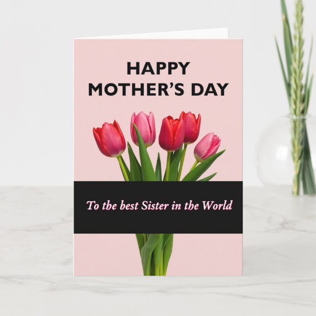 Best Sister Mothers Day Bloom Card (Front)
