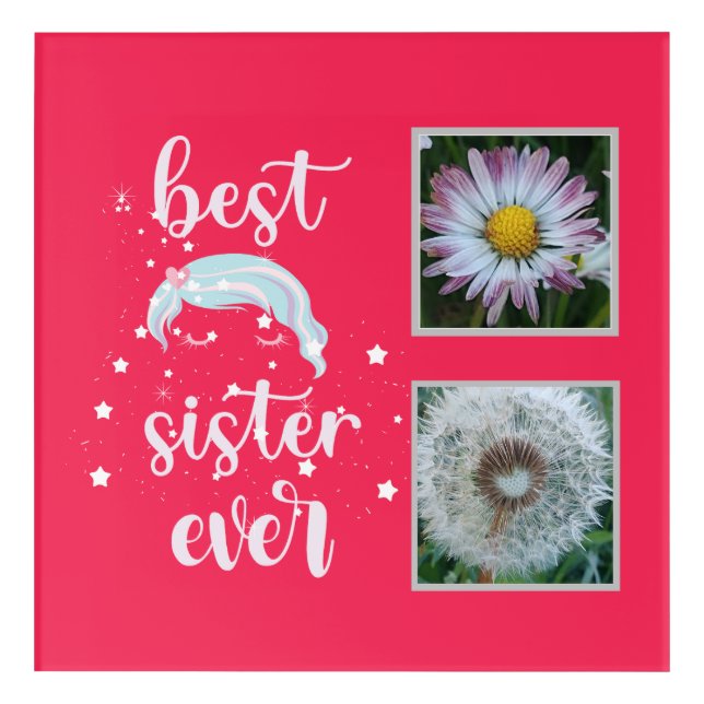 Best Sister Photo Template Acrylic Print (Front)