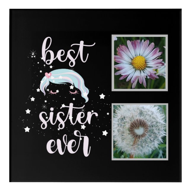 Best Sister Photo Template Acrylic Print (Front)