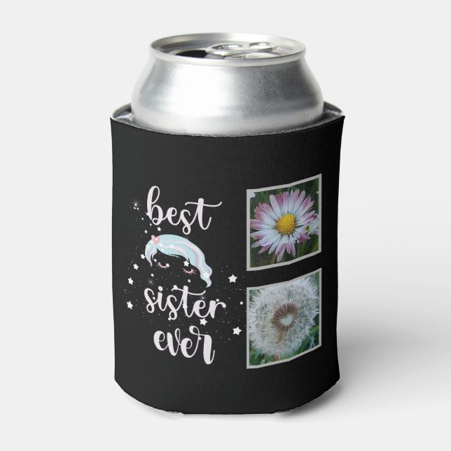 Best Sister Photo Template Can Cooler (Can Front)