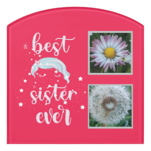 Best Sister Photo Template Door Sign