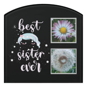 Best Sister Photo Template Door Sign