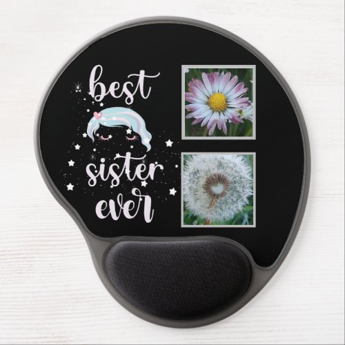 Best Sister Photo Template Gel Mouse Pad