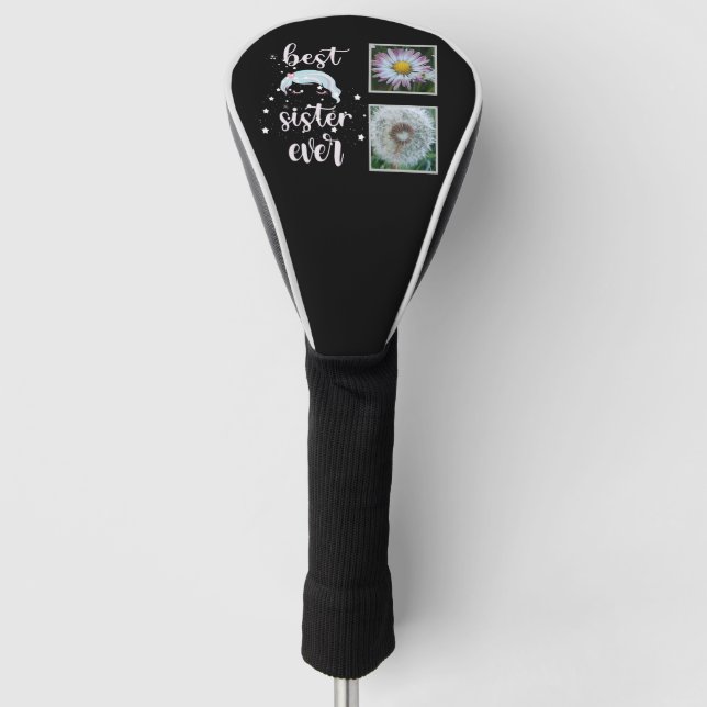 Best Sister Photo Template Golf Head Cover (Front)