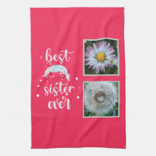 Best Sister Photo Template Kitchen Towel