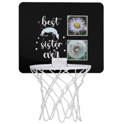 Best Sister Photo Template Mini Basketball Hoop