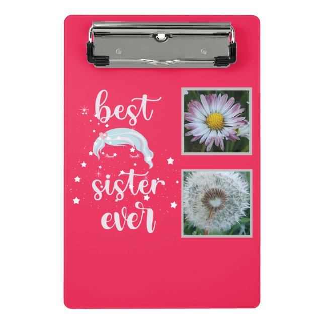 Best Sister Photo Template Mini Clipboard (Front)