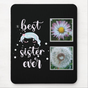 Best Sister Photo Template Mouse Pad