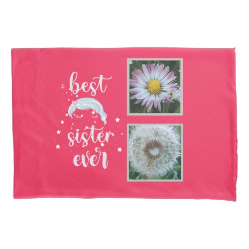 Best Sister Photo Template Pillow Case