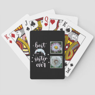 Best Sister Photo Template Poker Cards