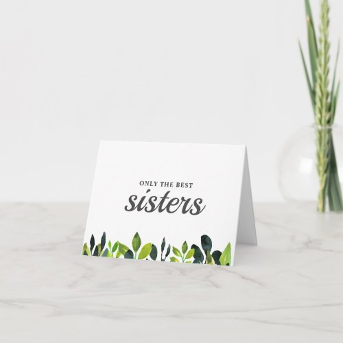 Best Sister Pregnancy Announcement Card