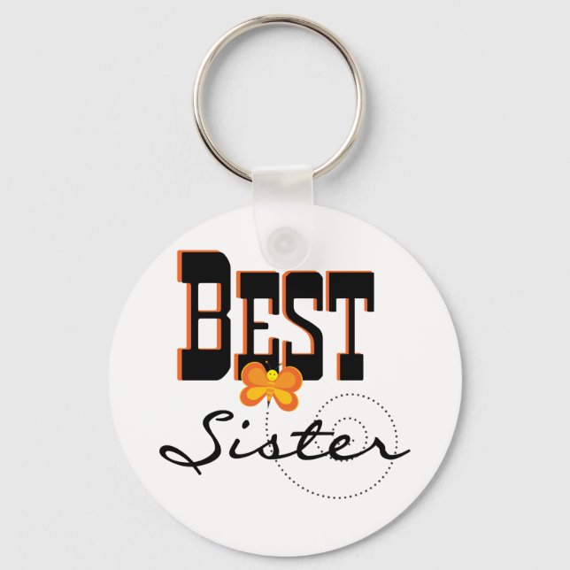 Best Sister T-shirts and Gifts Keychain (Front)
