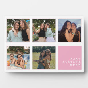 Best Sisters Ever Modern Collage Plaque