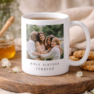 Best Sisters Forever Custom Photo Personalized  Coffee Mug