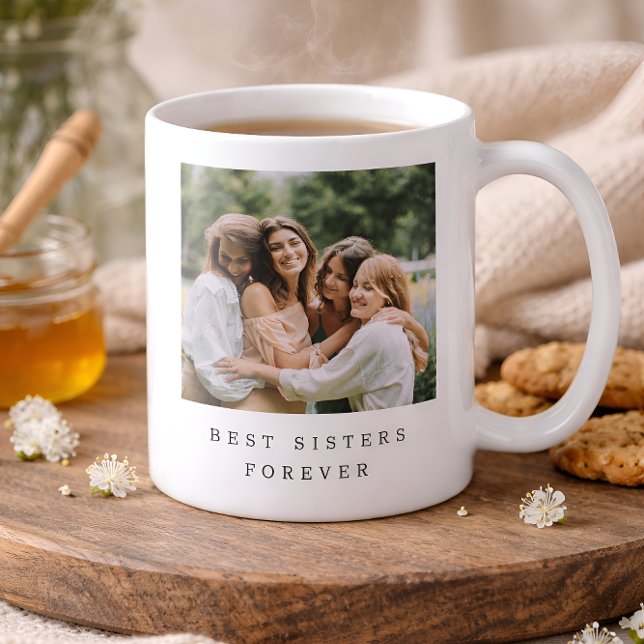 Best Sisters Forever Custom Photo Personalized  Coffee Mug (Creator Uploaded)