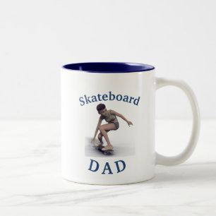 Best "Skateboard DAD" Ever! Father's Day Two-Tone Coffee Mug
