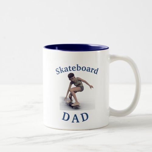 Best Skateboard DAD Ever Fathers Day Two_Tone Coffee Mug