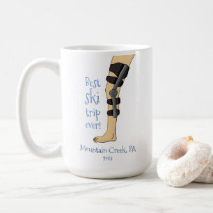 Best Ski Trip Ever Funny knee brace Coffee Mug