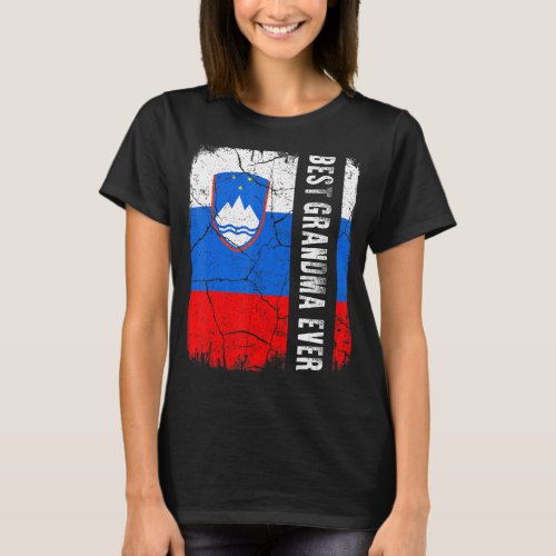 Best Slovenian Grandma Ever Slovenia Flag Mothers T_Shirt